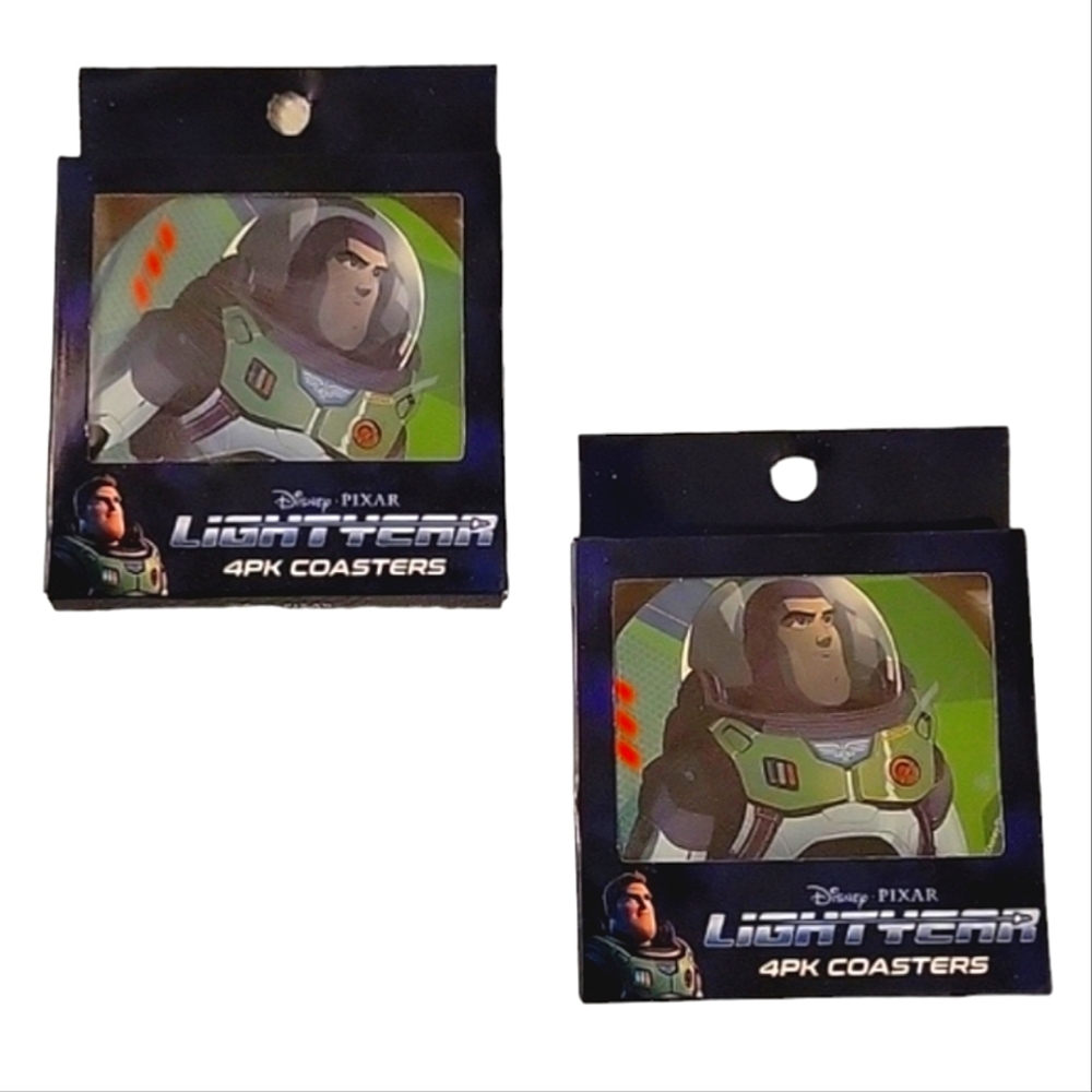 NEW Disney Pixar Buzz Lightyear Coasters - 2 pkgs, 8 total count